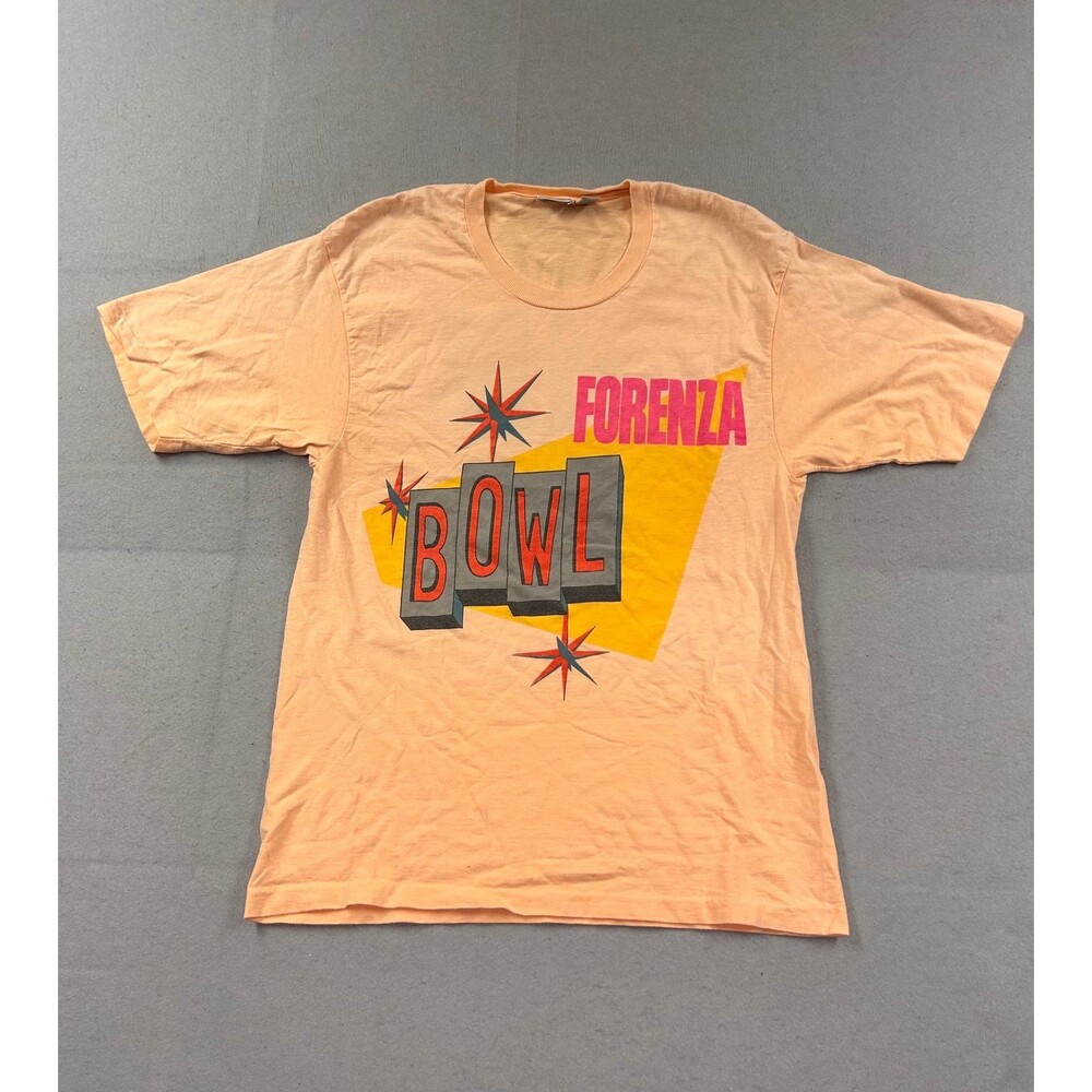 Vintage Forenza Bowl T Shirt Single Stitch Made In Italy 80s 1980s Size Large